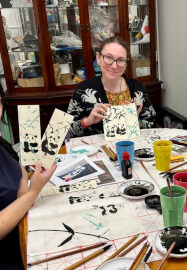 Twin Lotus and Eternal Love: A Qixi Chinese Ink Painting Workshop