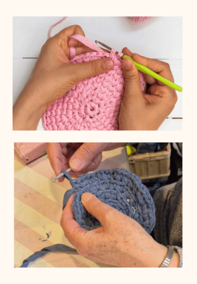Two-part Crochet Course - T-shirt Yarn Bowl