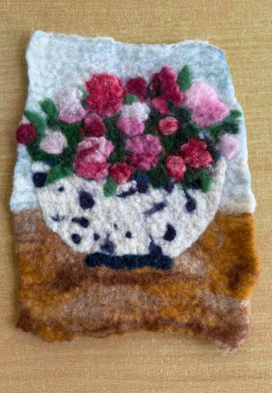 Two Projects in One Day - Wet Felted Purse and Picture Workshop