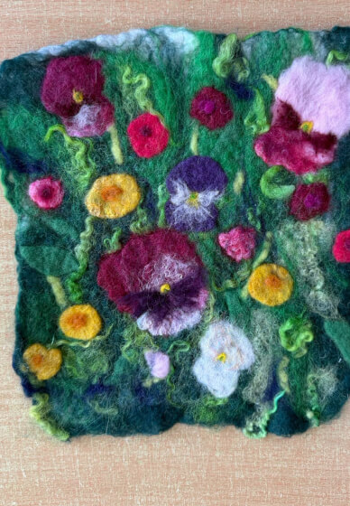 Two Projects in One Day - Wet Felted Purse and Picture Workshop