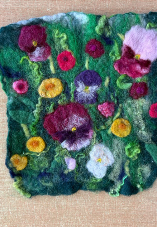 Two Projects in One Day - Wet Felted Purse and Picture Workshop
