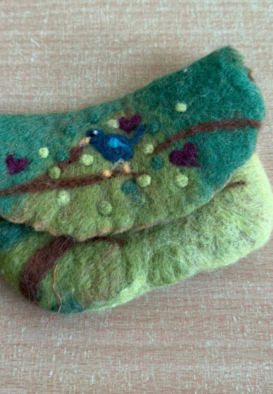 Two Projects in One Day - Wet Felted Purse and Picture Workshop