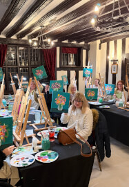 Vase of Sunflowers - Paint and Sip Workshop