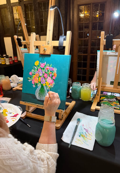 Vase of Sunflowers - Paint and Sip Workshop