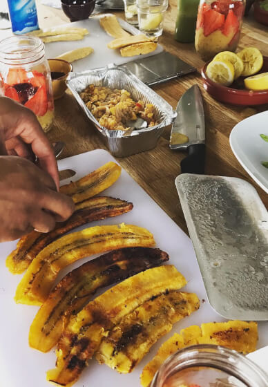 Vegan Caribbean Cooking Class: Jerk Tofu and Plantain Hors D Oeuvre