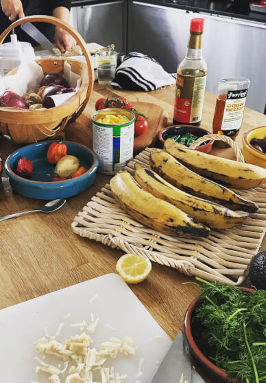 Vegan Caribbean Cooking Class: Jerk Tofu and Plantain Hors D Oeuvre