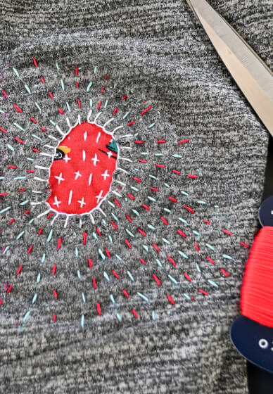 Visible Mending Sewing Class - Sashiko Mending