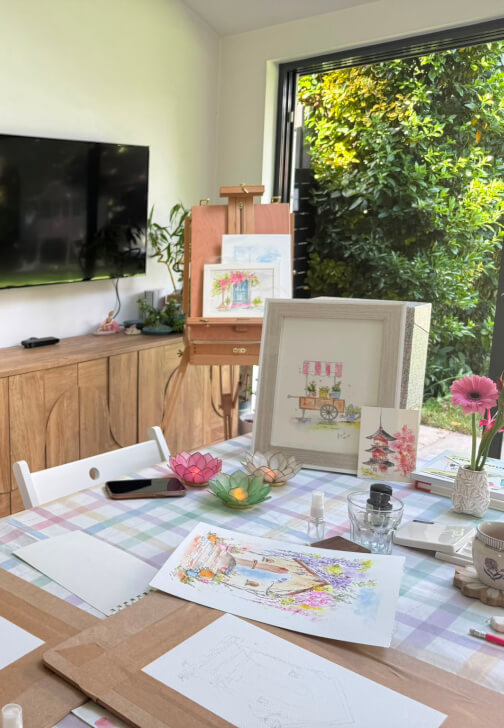 Watercolour Painting Workshop: Brush and Bites
