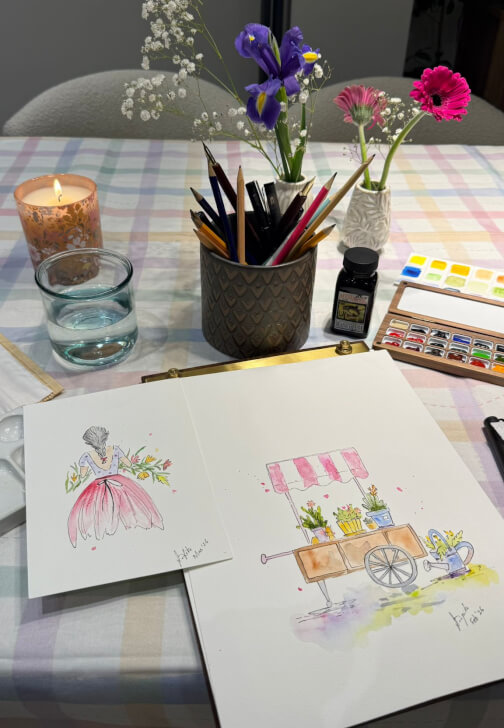 Watercolour Painting Workshop: Brush and Bites