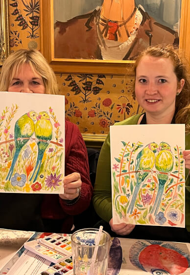 Watercolour Parakeet Painting Workshop
