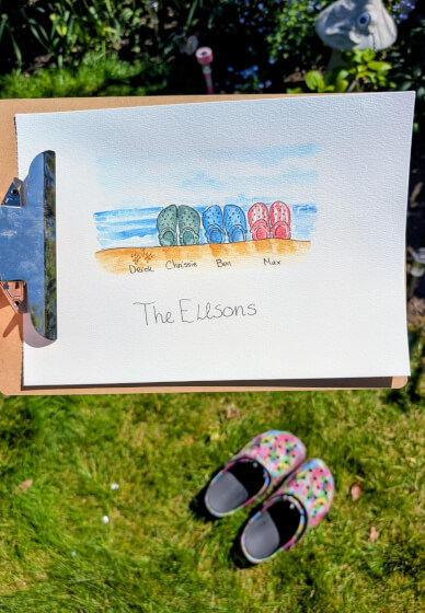 Watercolour Personalised Summer Art Class