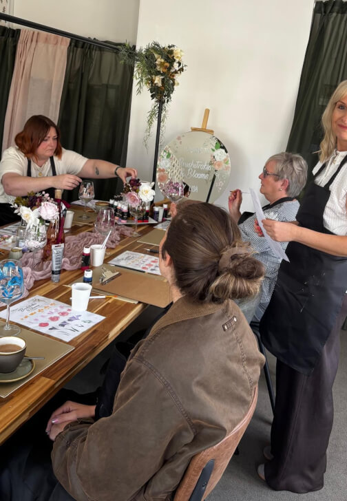 Wine Glass and Bottle Painting Workshop