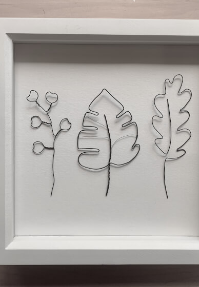 Wire Art Leaves in a Frame Workshop