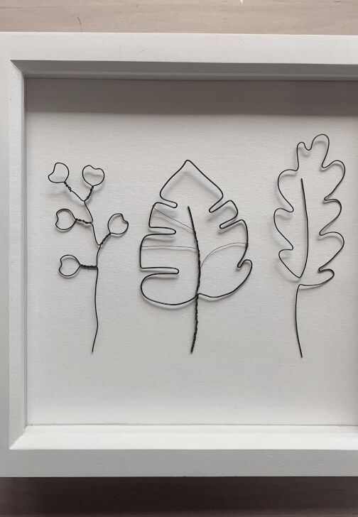 Wire Art Leaves in a Frame Workshop