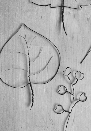 Wire Art Leaves in a Frame Workshop