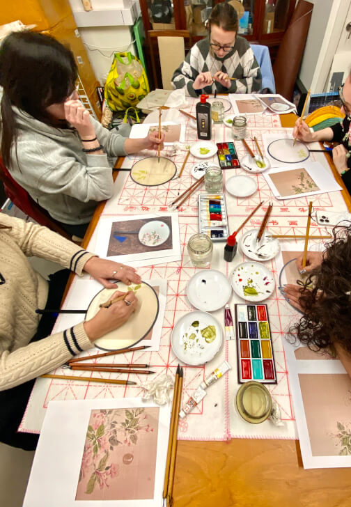 Wisteria and Birds: Traditional Chinese Ink Painting Workshop
