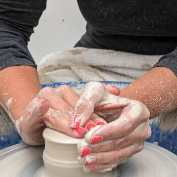 Cone and centre your clay