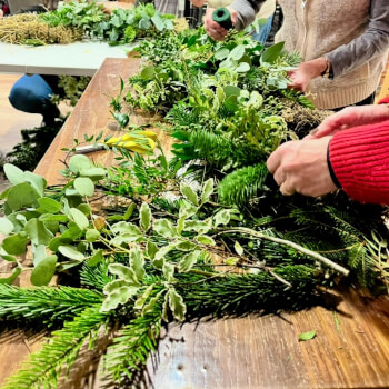 Make your own eco conscious seasonal wreath