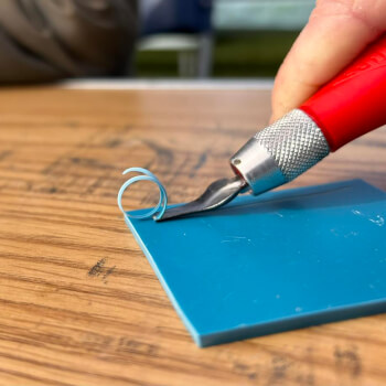 Carving the lino