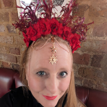 Recycled plastic bottle headdress 