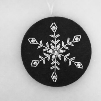 Finish with a silk hanging ribbon