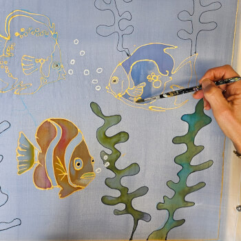 The cold Batik technique