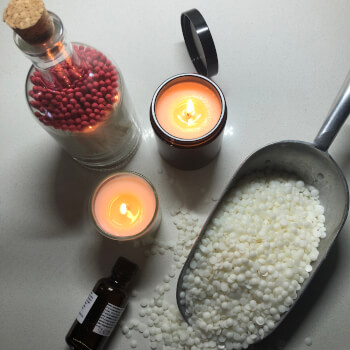 Relaxing morning making candles