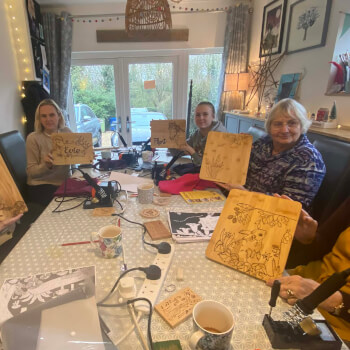 Pyrography workshop with Beehive Wellbeing 