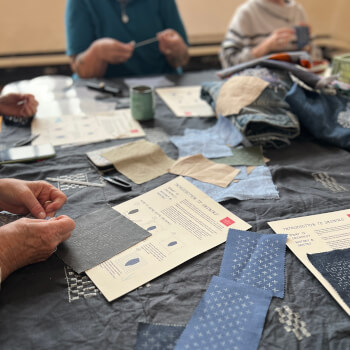 Get into the rhythm of stitching 
