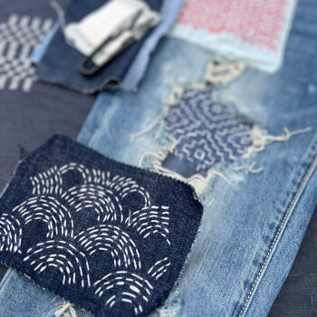 Choose a sashiko pattern to stitch