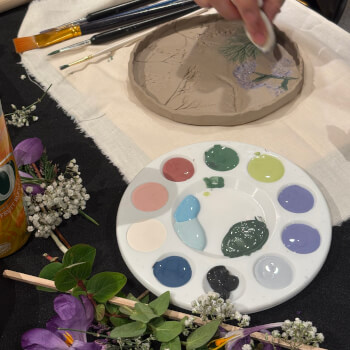 Paint with underglaze