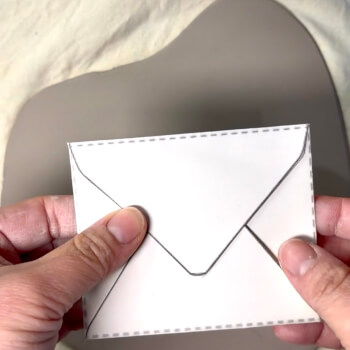 Choose your envelope template and roll out the clay