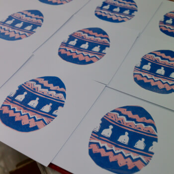 Print your run of two colour cards