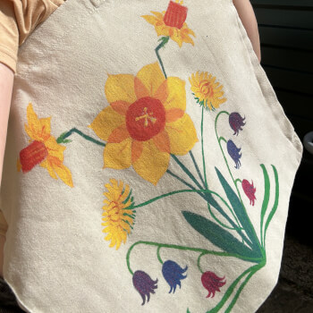 Enjoy your hand-painted tote bag!