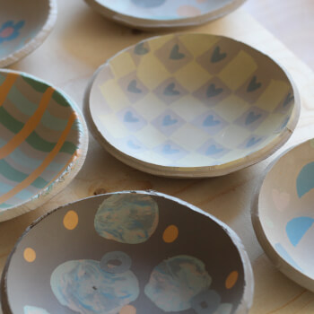 Turn your patterned slab into a bowl!