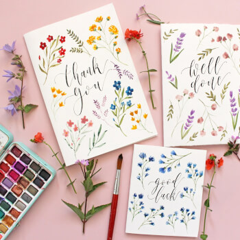 Explore simple watercolour wildflower painting