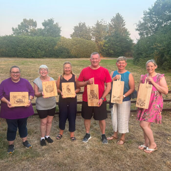 Pyrography workshop with Beehive Wellbeing 