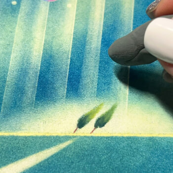 Use rubbers and kneaded erasers for more details