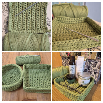 Crochet and finish your bowl