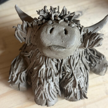 Highland cows sculptures