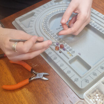 Making the earrings