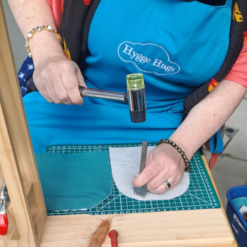 Hammering in the initial holes 