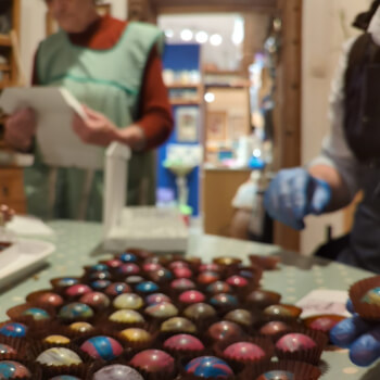 Packing your beautiful made chocolates