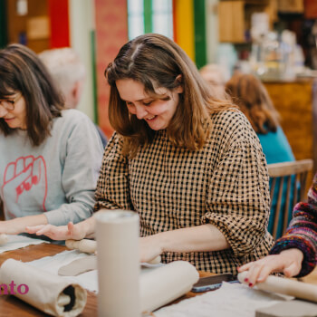 Team building pottery class