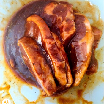 Marinate the lamb steaks 