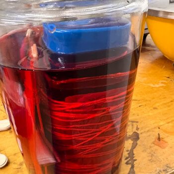 Dye-soaked