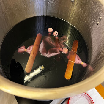 In the dye-pot