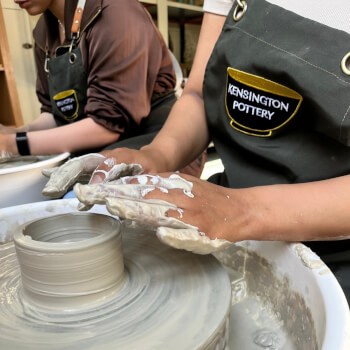 Learn to throw a clay bowl on the wheel in Kensington!