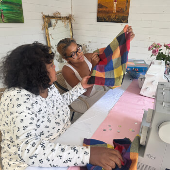 Take the fabric and measure it