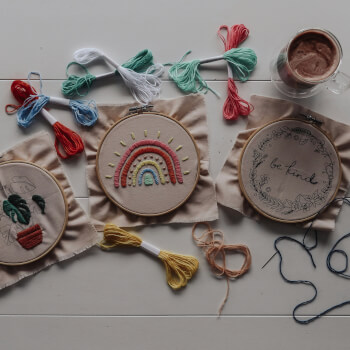 Simple beautiful modern embroidery